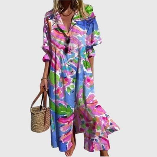 שמלת מקסי בוהמית של Leah Luxe