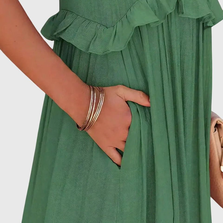 שמלת מקסי עם קפלים של Eden Breeze