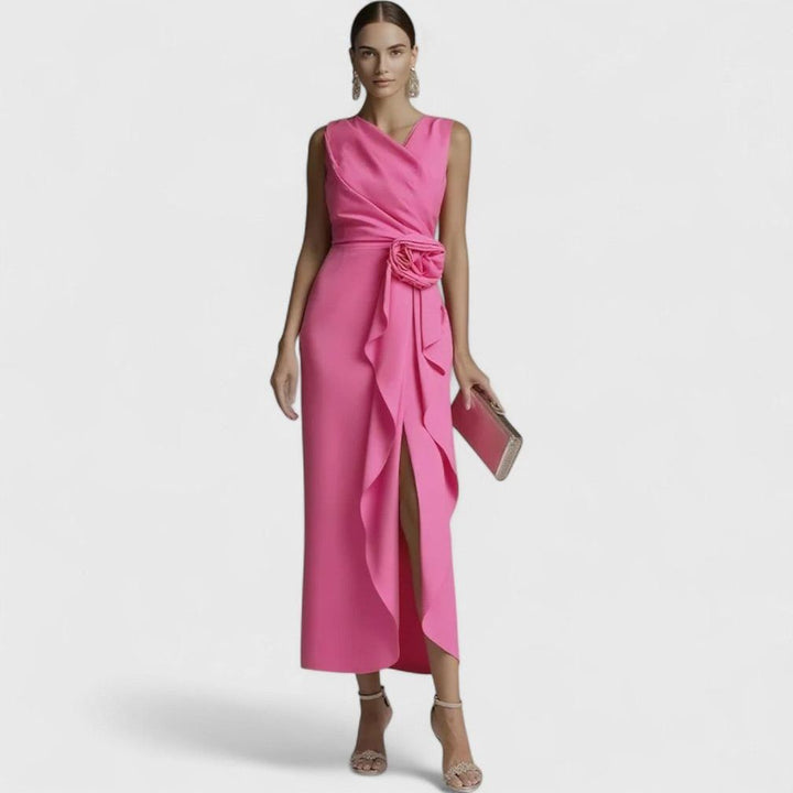 שמלת מידי סאטן של אינבר