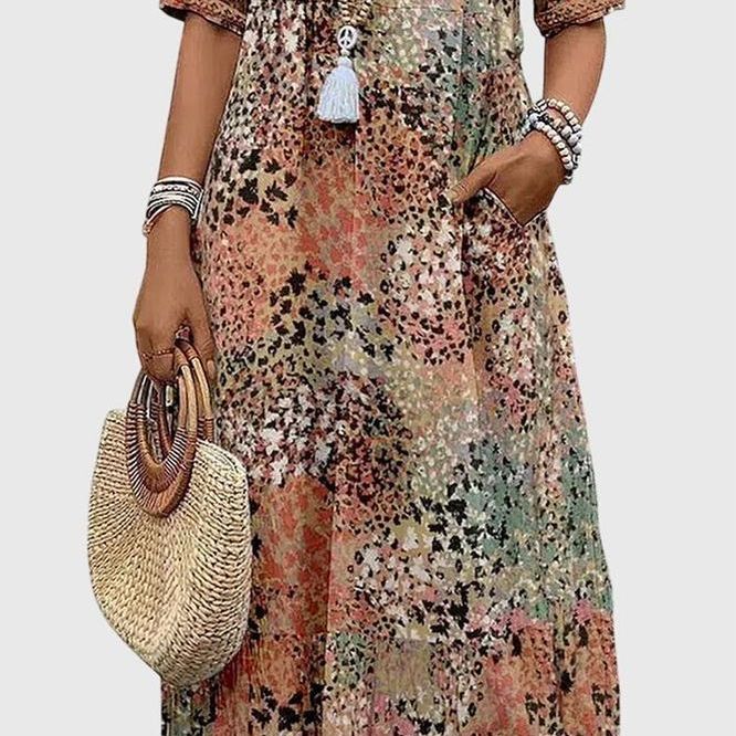 שמלת מידי פרחונית אלגנטית של Noa