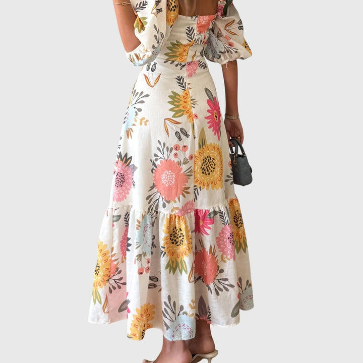 שמלת מידי עם שרוולים של הדס