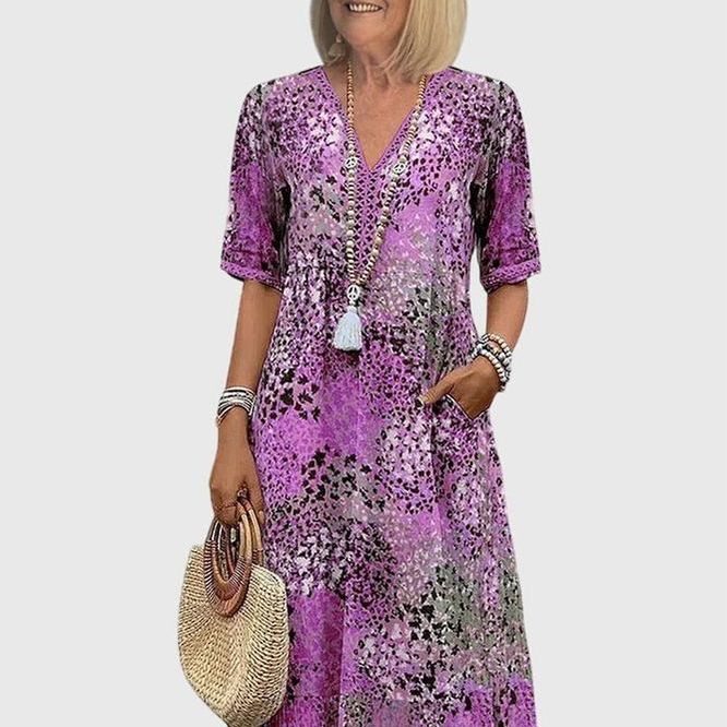 שמלת מידי פרחונית אלגנטית של Noa