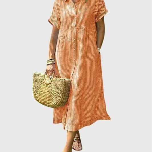 שמלת חולצה מפוספסת של אביטל