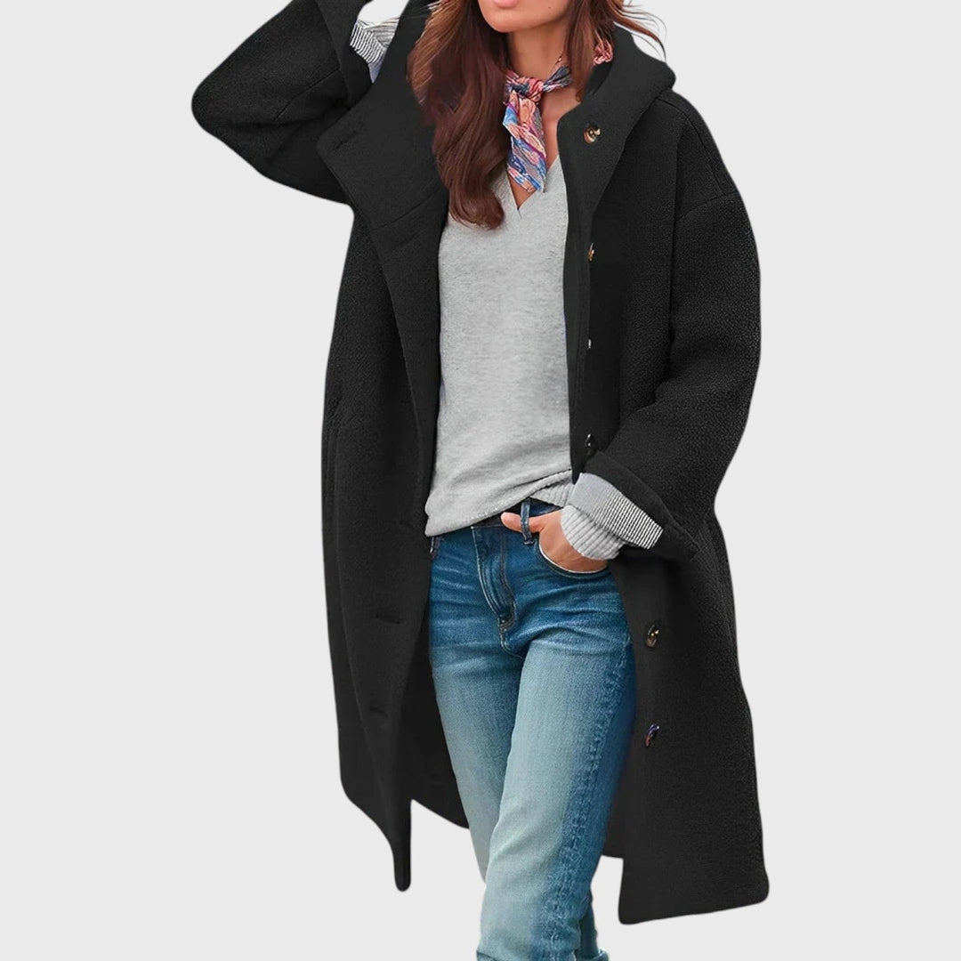 מעיל אמצע-אורך נוח של רבקה