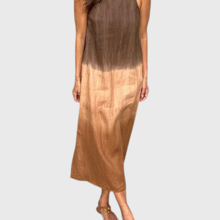 שמלת מידי עם הדפס כרמל