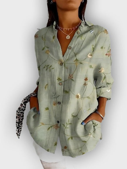 חולצת איווי פרחונית קלילה עם התאמה מחמיאה